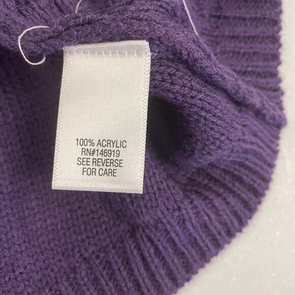 Croft & Barrow Womens Knit Pullover Sweater Long SLeeve Purple Size XXL - Picture 9 of 9